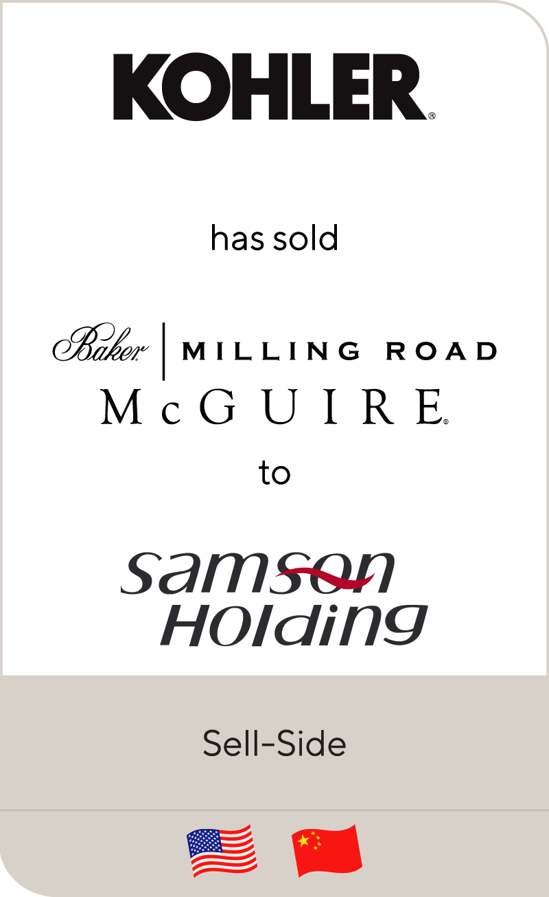 Kohler Company has sold Baker, McGuire and Baker | Milling Road to Samson Holdings