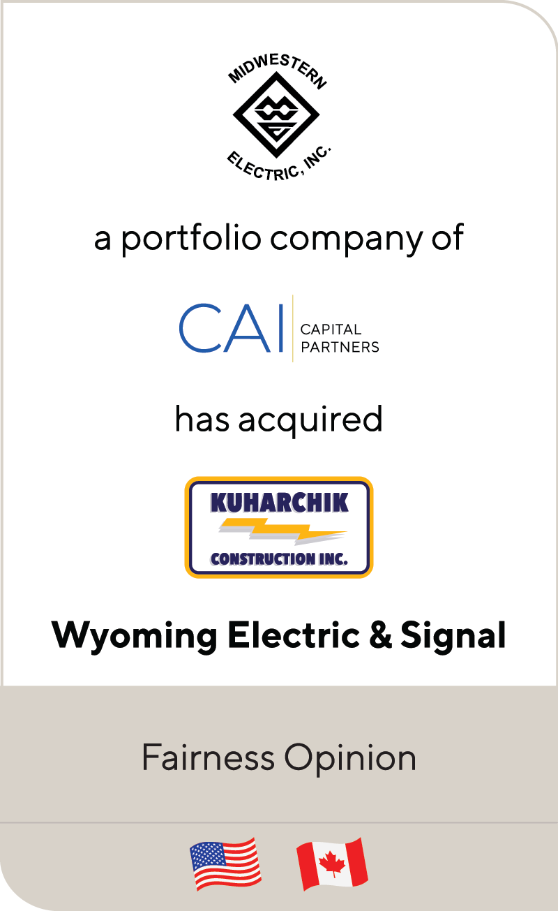 Midwestern Electric CAI Capital Partners Kuharchik Wyoming Electric 2023