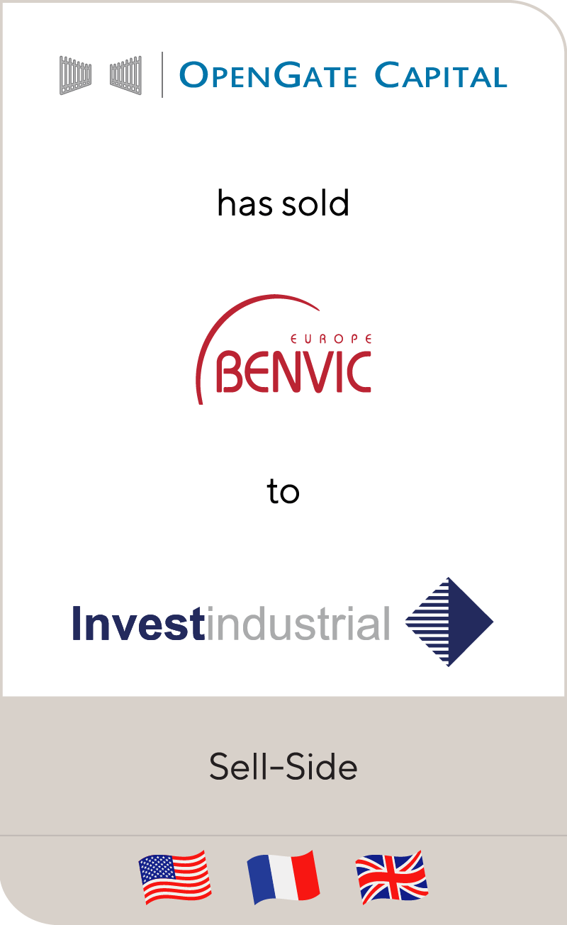 OpenGate Capital has sold Benvic Europe to InvestIndustrial