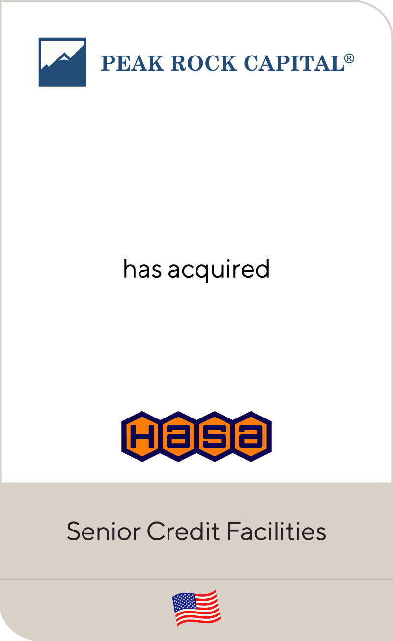 Peak Rock Capital has acquired Hasa